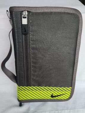 Nike Gray Organizer Pouch with Neon Yellow Accent